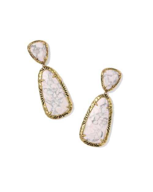  Jamie Etch Frame Drop Earrings