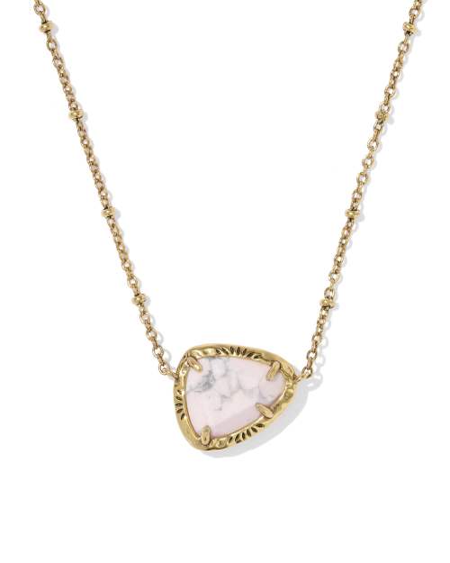  Jamie Etch Frame Short Pendant Necklace
