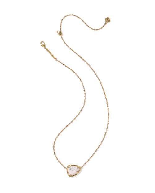  Jamie Etch Frame Short Pendant Necklace