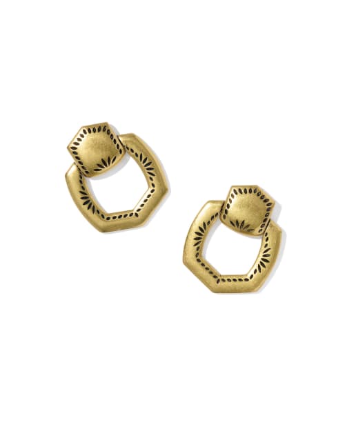  Keziah Etch Open Frame Earrings