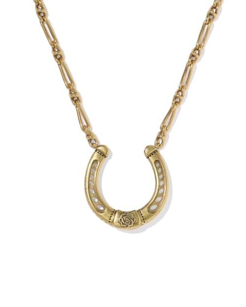  Noble Horseshoe Large Long Pendant