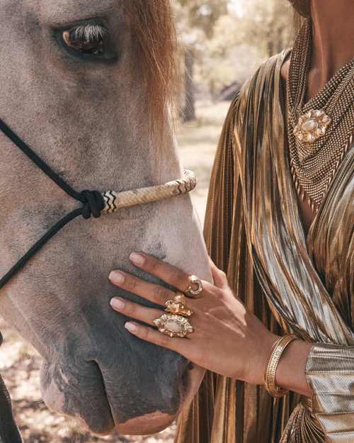  Noble Horseshoe Statement Ring