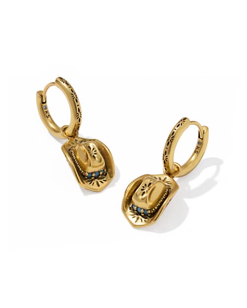  Tiny Cowboy Hat Huggie Earrings