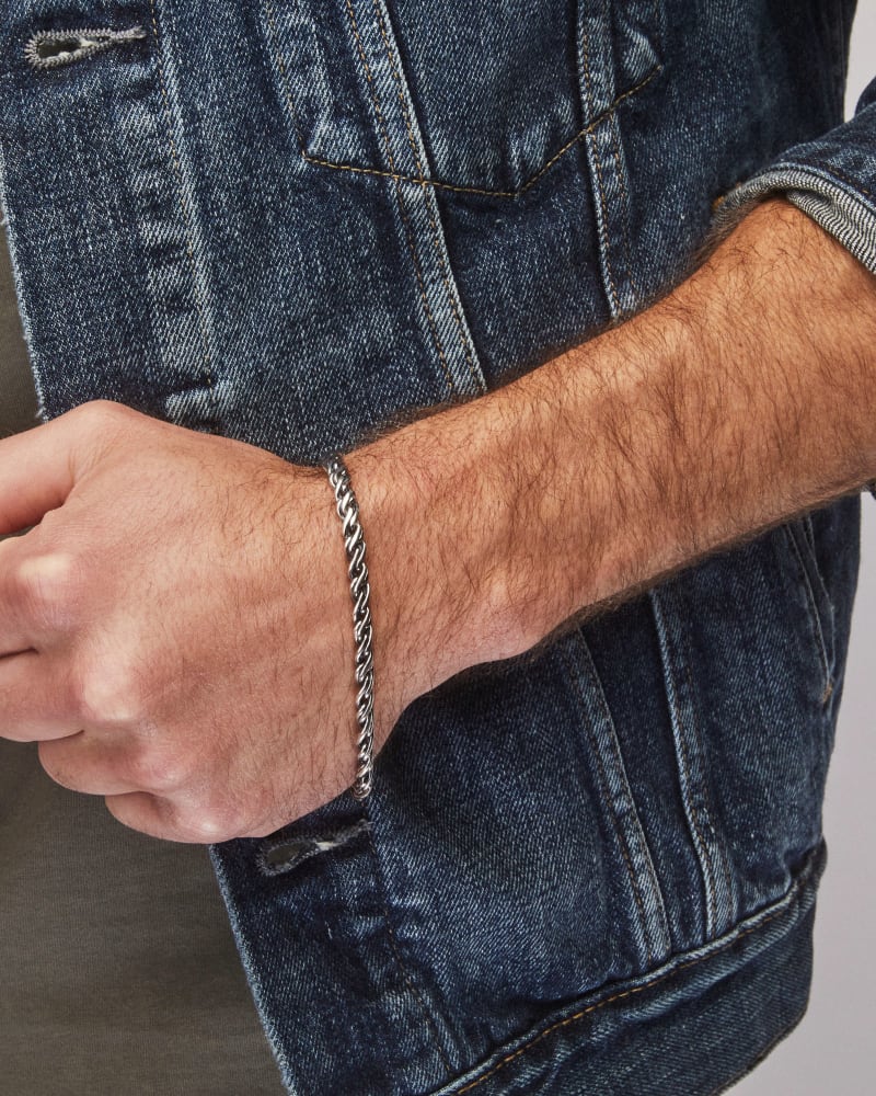  Beck Rope Chain Bracelet In Oxidized Sterling Silver