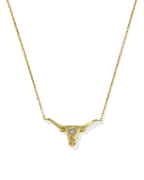  Diamond Accent Longhorn Necklace