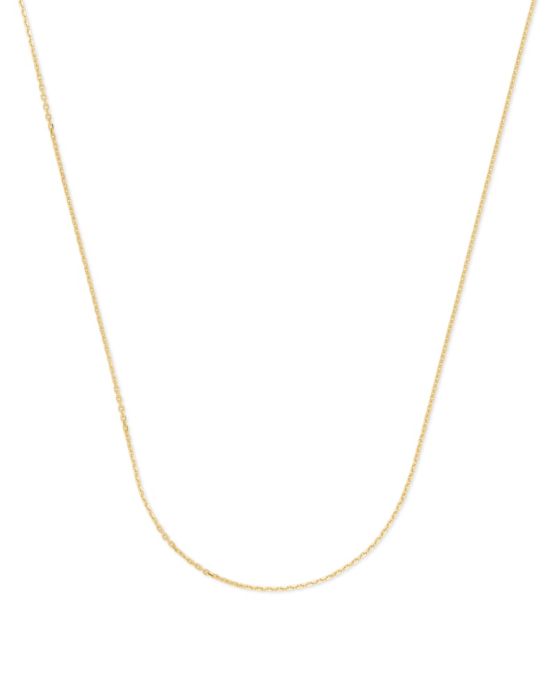  18 Inch Thin Chain Necklace In 18k Gold Vermeil
