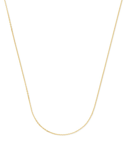  18 Inch Thin Chain Necklace In 18k Gold Vermeil