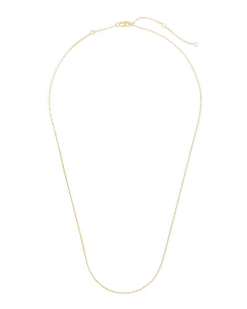  18 Inch Thin Chain Necklace In 18k Gold Vermeil
