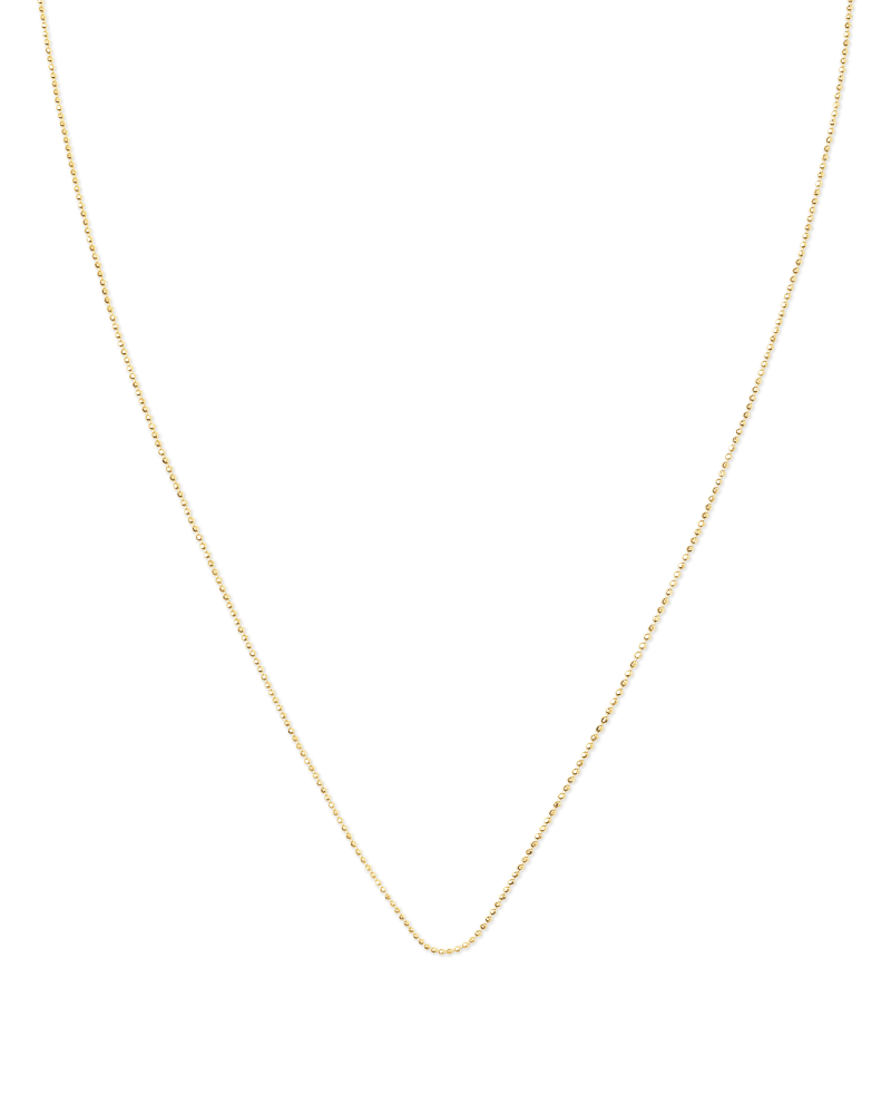  22 Inch Ball Chain Necklace In 18k Gold Vermeil