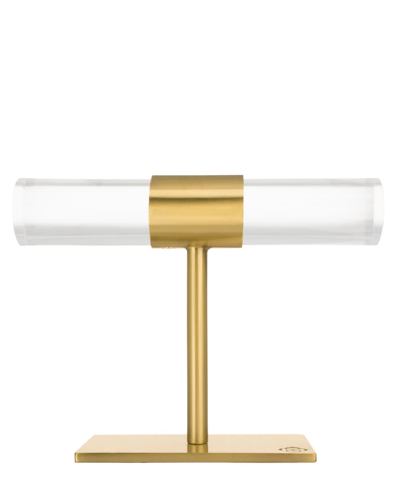  Small T-Bar Jewelry Stand In Antique Brass