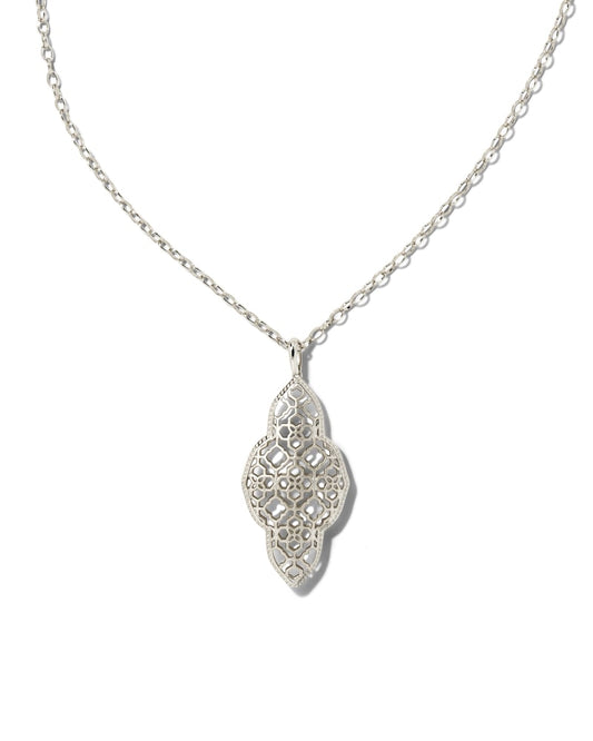  Abbie Long Pendant Necklace In Silver