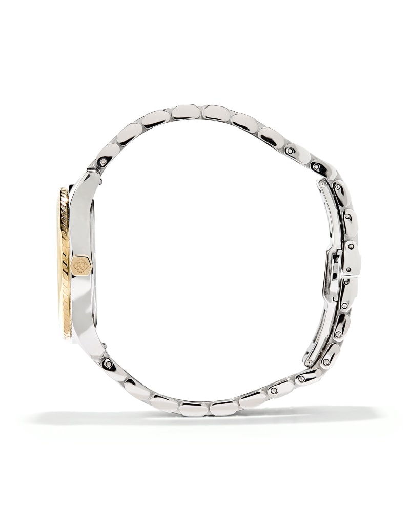 Alex Two Tone Stainless Steel 35mm Watch In Abalone