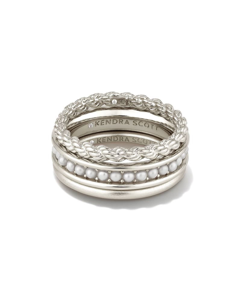  Arya Silver Ring Set In White Pearl