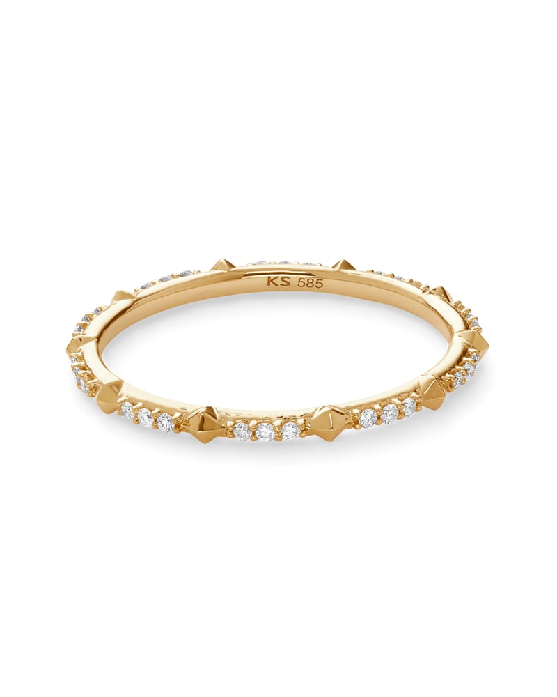  Astrid 14k Yellow Gold Ring In White Diamond 