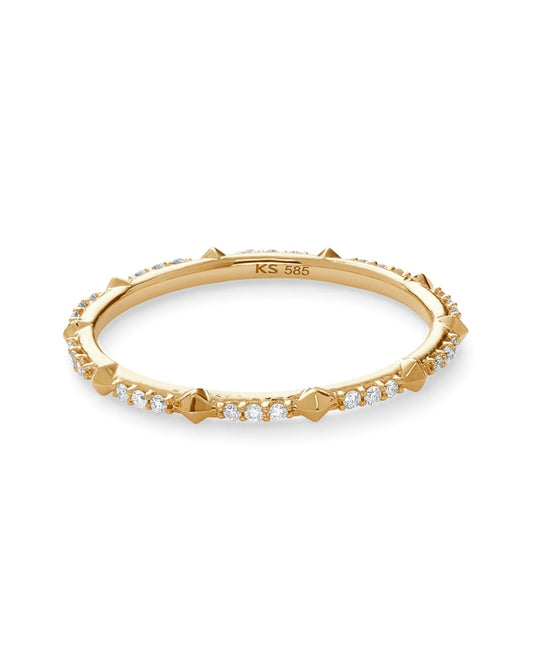  Astrid 14k Yellow Gold Ring In White Diamond 