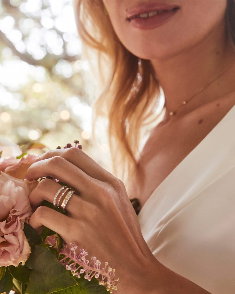  Astrid 14k Yellow Gold Ring In White Diamond 