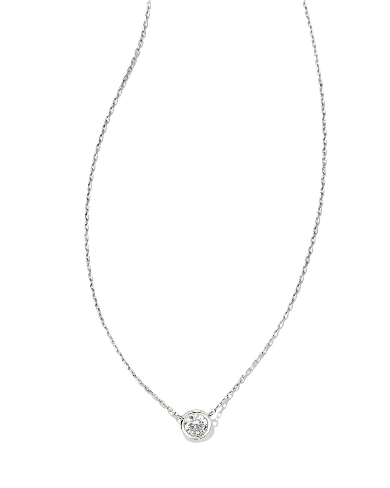 Audrey 14k White Gold Pendant Necklace In White Diamond, .25ct