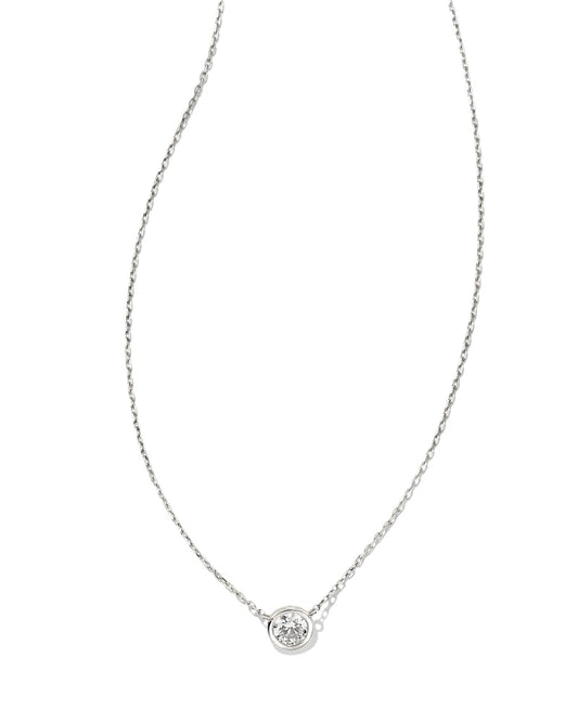  Audrey 14k White Gold Pendant Necklace In White Diamond, .25ct