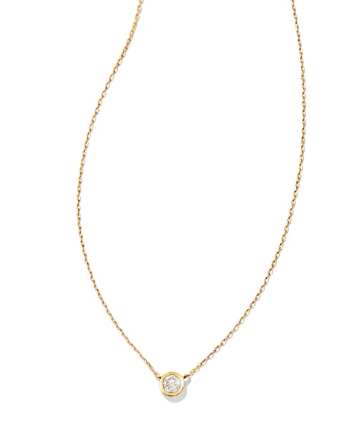  Audrey Pendant Necklace In White Diamond, .15ct