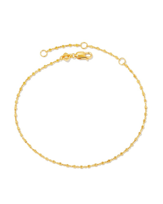  Beaded Satellite Chain Bracelet In 18k Gold Vermeil