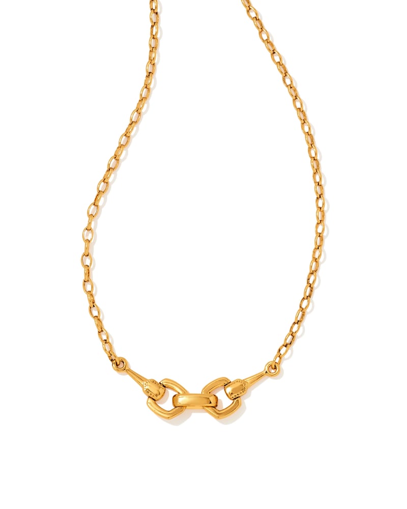  Beau Short Pendant Necklace In Vintage Gold