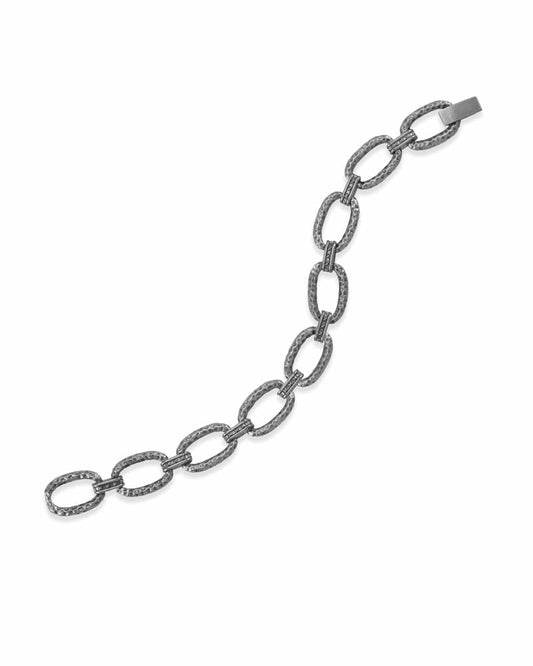  Chain Link Bracelet In Vintage Silver