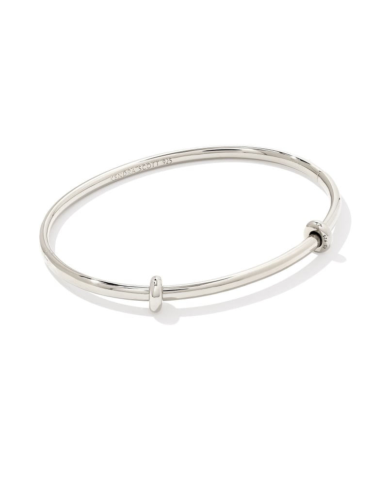  Charm Bangle Bracelet In Sterling Silver
