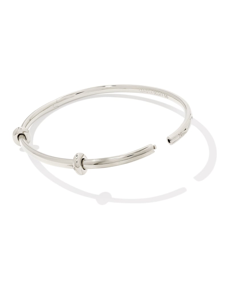  Charm Bangle Bracelet In Sterling Silver