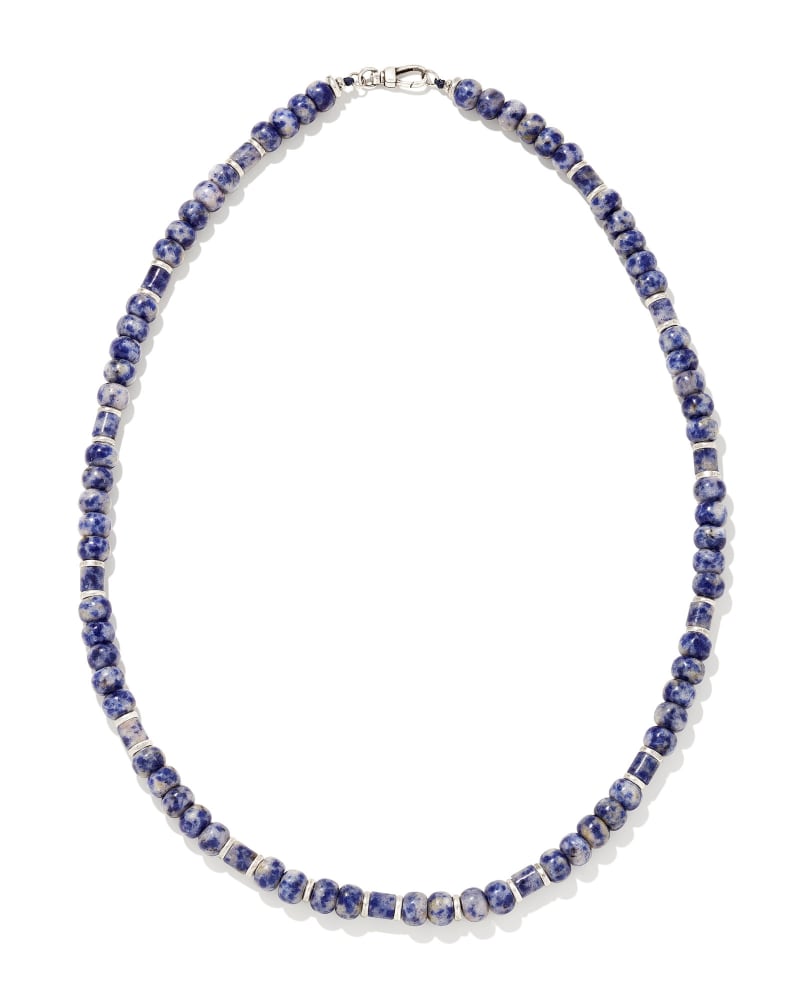  Conrad Oxidized Sterling Silver Long Strand Necklace In Sodalite