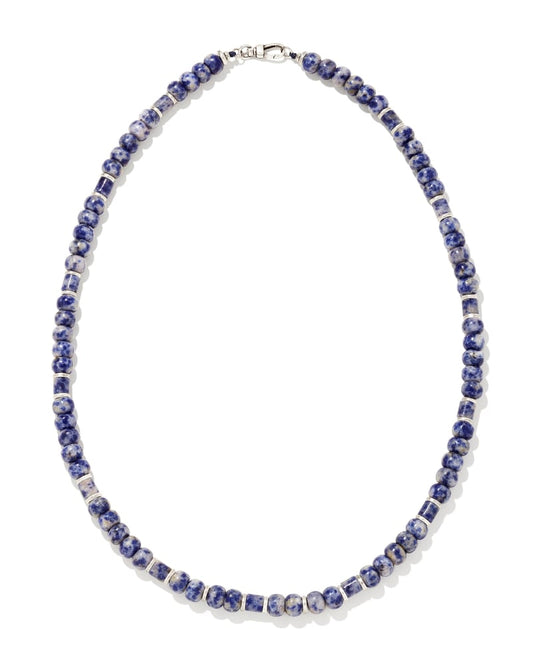  Conrad Oxidized Sterling Silver Long Strand Necklace In Sodalite