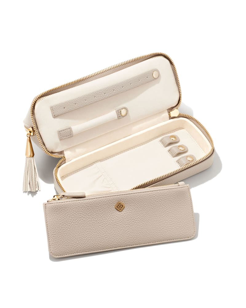  Cosmetic & Jewelry Case In Taupe