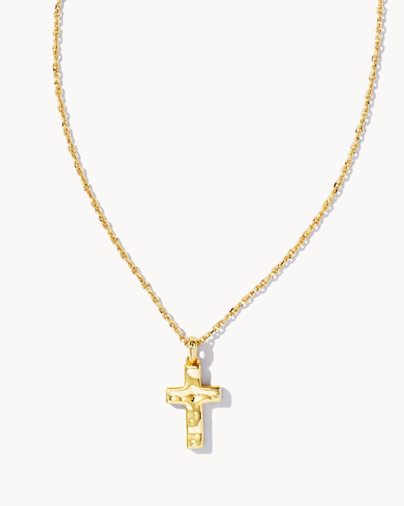  Cross Pendant Necklace In Gold
