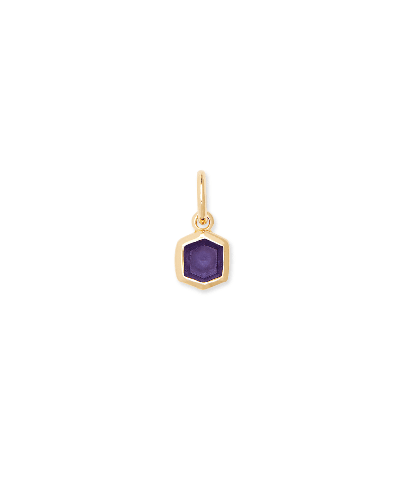  Davie 18k Gold Vermeil Charm In Blue Iolite