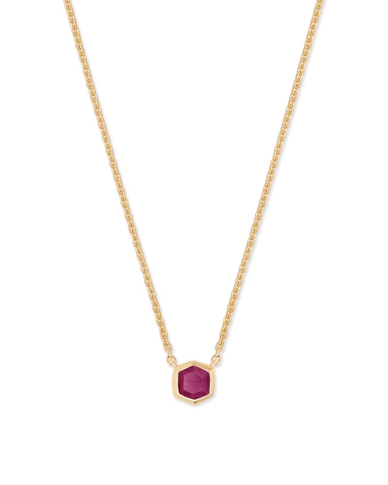  Davie 18k Gold Vermeil Pendant Necklace In Ruby
