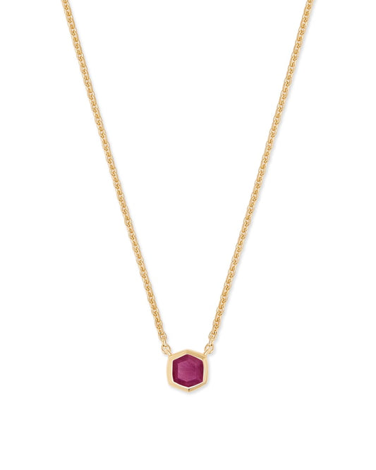  Davie 18k Gold Vermeil Pendant Necklace In Ruby