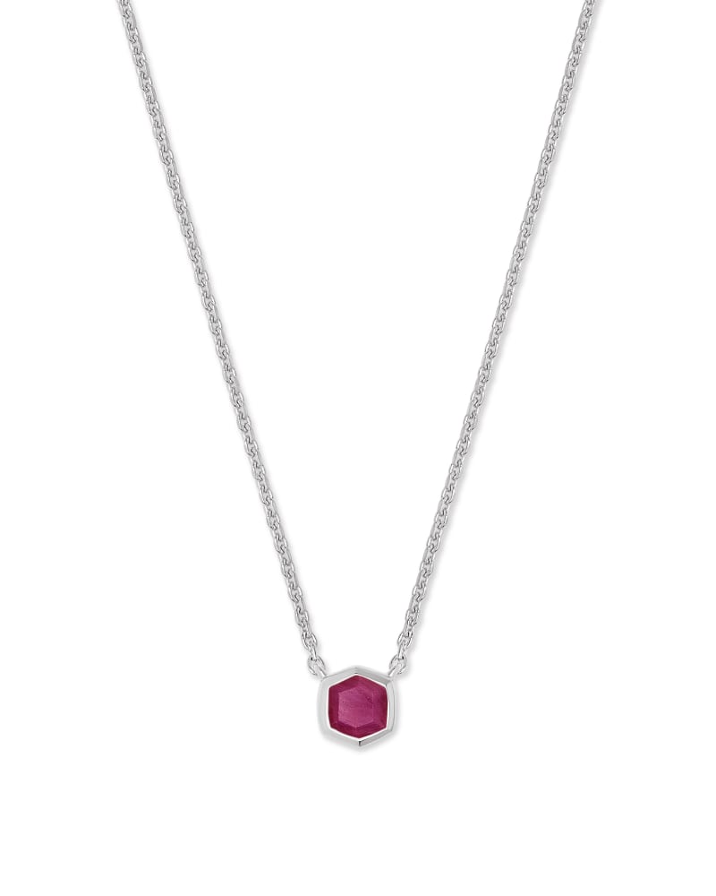 Davie Sterling Silver Pendant Necklace In Ruby