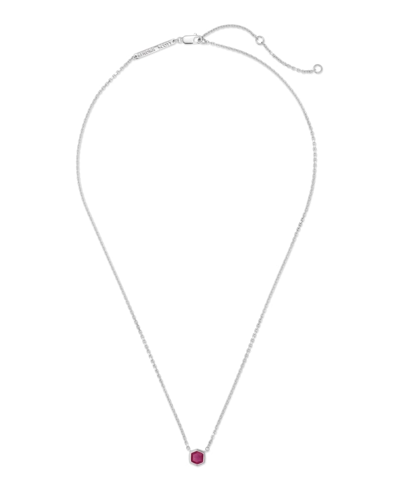  Davie Sterling Silver Pendant Necklace In Ruby
