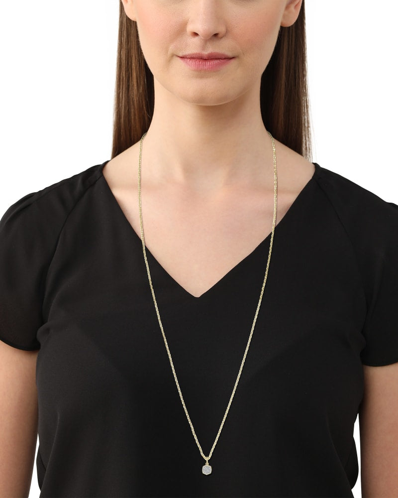  Davis 18k Gold Vermeil Charm In White Diamond