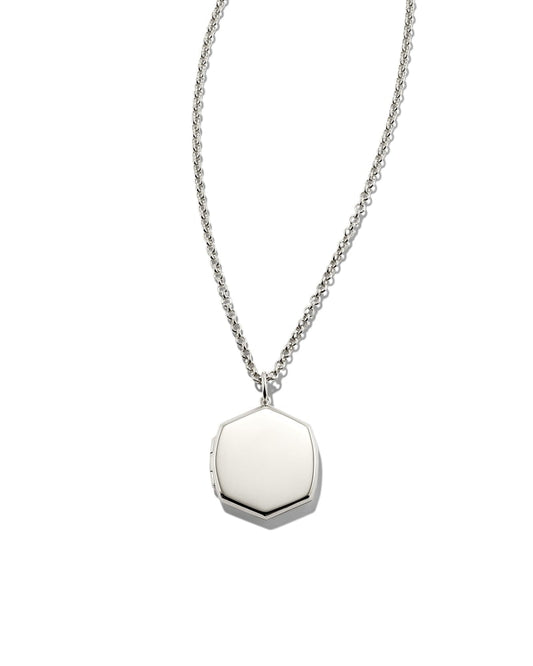  Davis Locket Charm Necklace In Sterling Silver