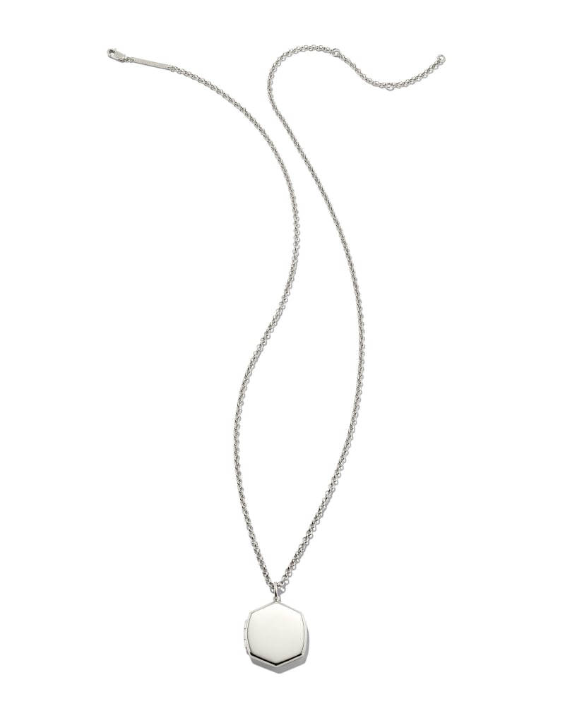  Davis Locket Charm Necklace In Sterling Silver