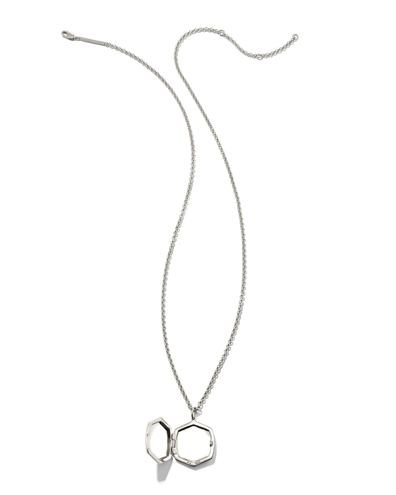  Davis Locket Charm Necklace In Sterling Silver