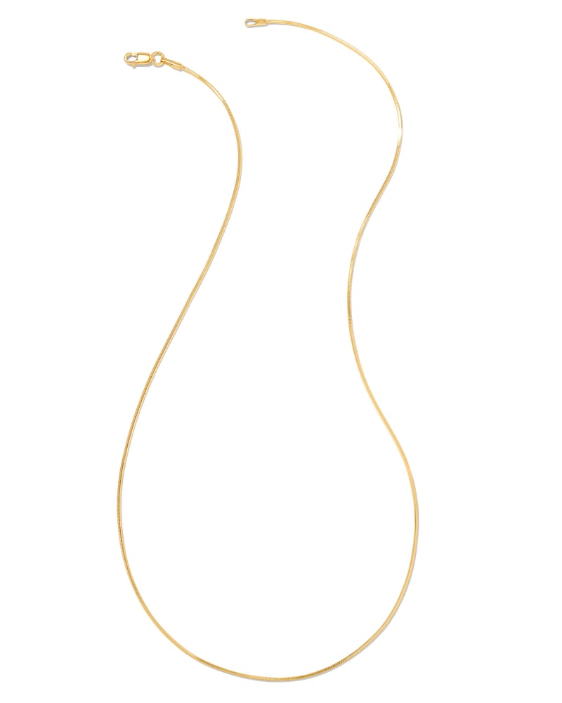  Diamond Cut Snake Chain Necklace In 18k Gold Vermeil