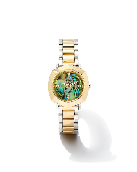  Dira Two Tone Stainless Steel 28mm Watch In Abalone