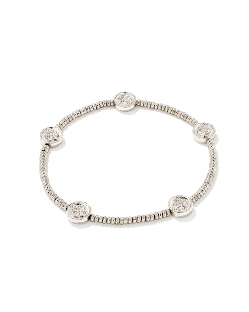  Dira Coin Stretch Bracelet In Silver