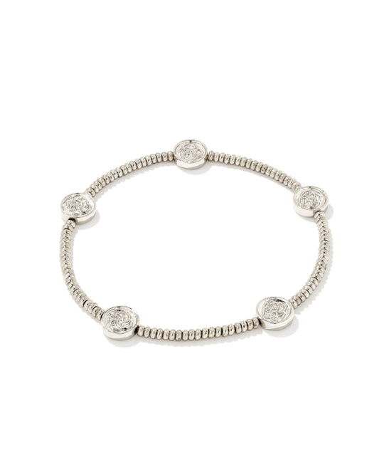  Dira Coin Stretch Bracelet In Silver
