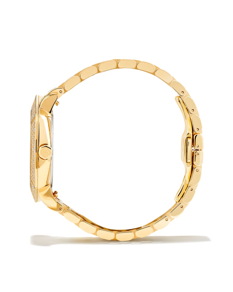  20th Anniversary Dira Gold Diamond 38mm Watch In Ivory Mother-of-Pearl