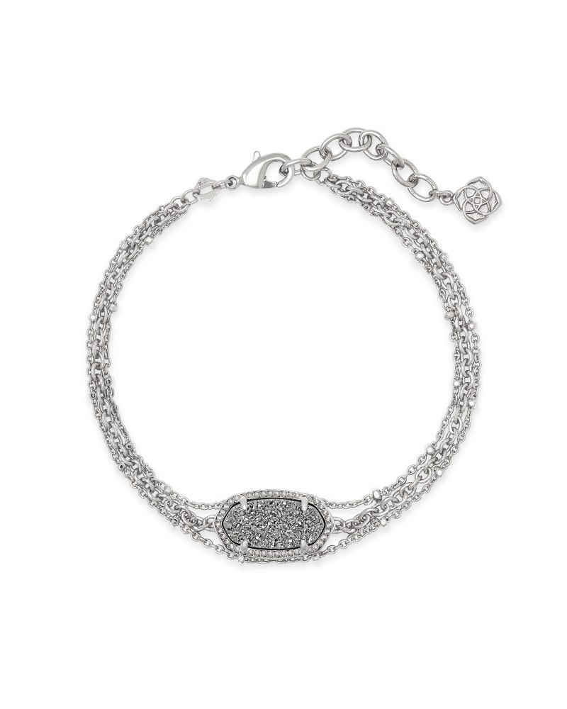  Elaina Silver Multi Strand Bracelet In Platinum Drusy
