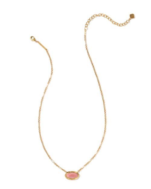  Elisa Etch Frame Short Pendant Necklace