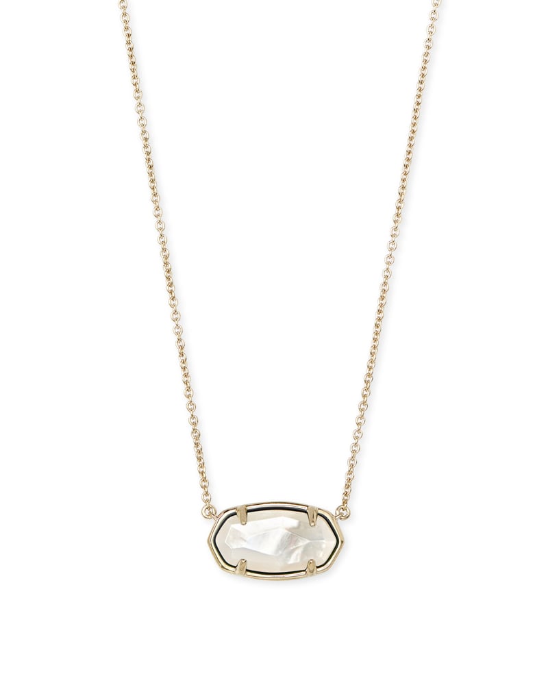  Elisa 18k Gold Vermeil Pendant Necklace In Ivory Mother-of-Pearl