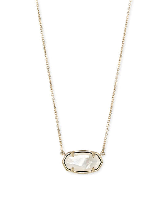  Elisa 18k Gold Vermeil Pendant Necklace In Ivory Mother-of-Pearl